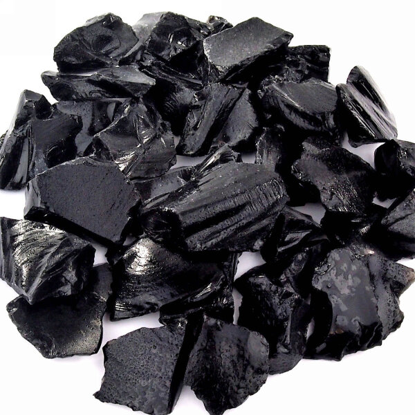 Obsidian Schwarz 150g Rohstein Schutzstein